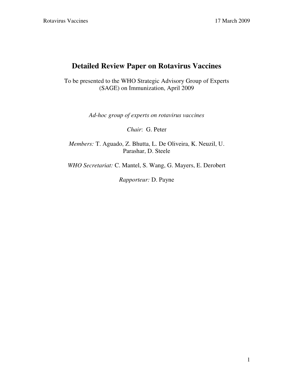 Detailed Review Paper on Rotavirus Vaccines