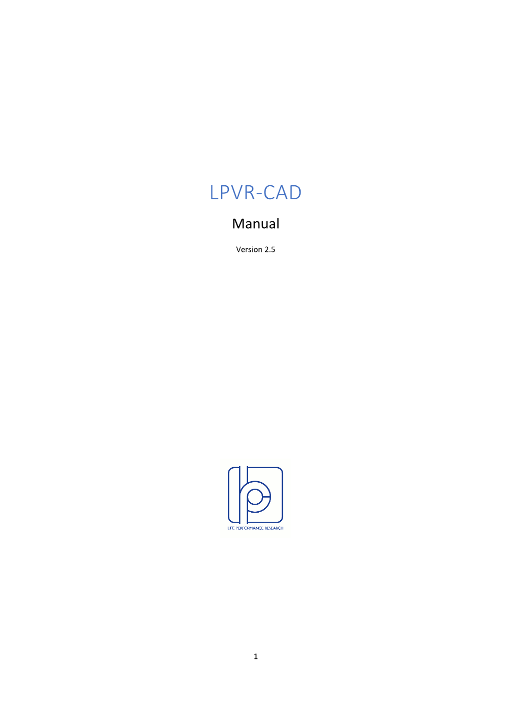 LPVR-CAD Manual