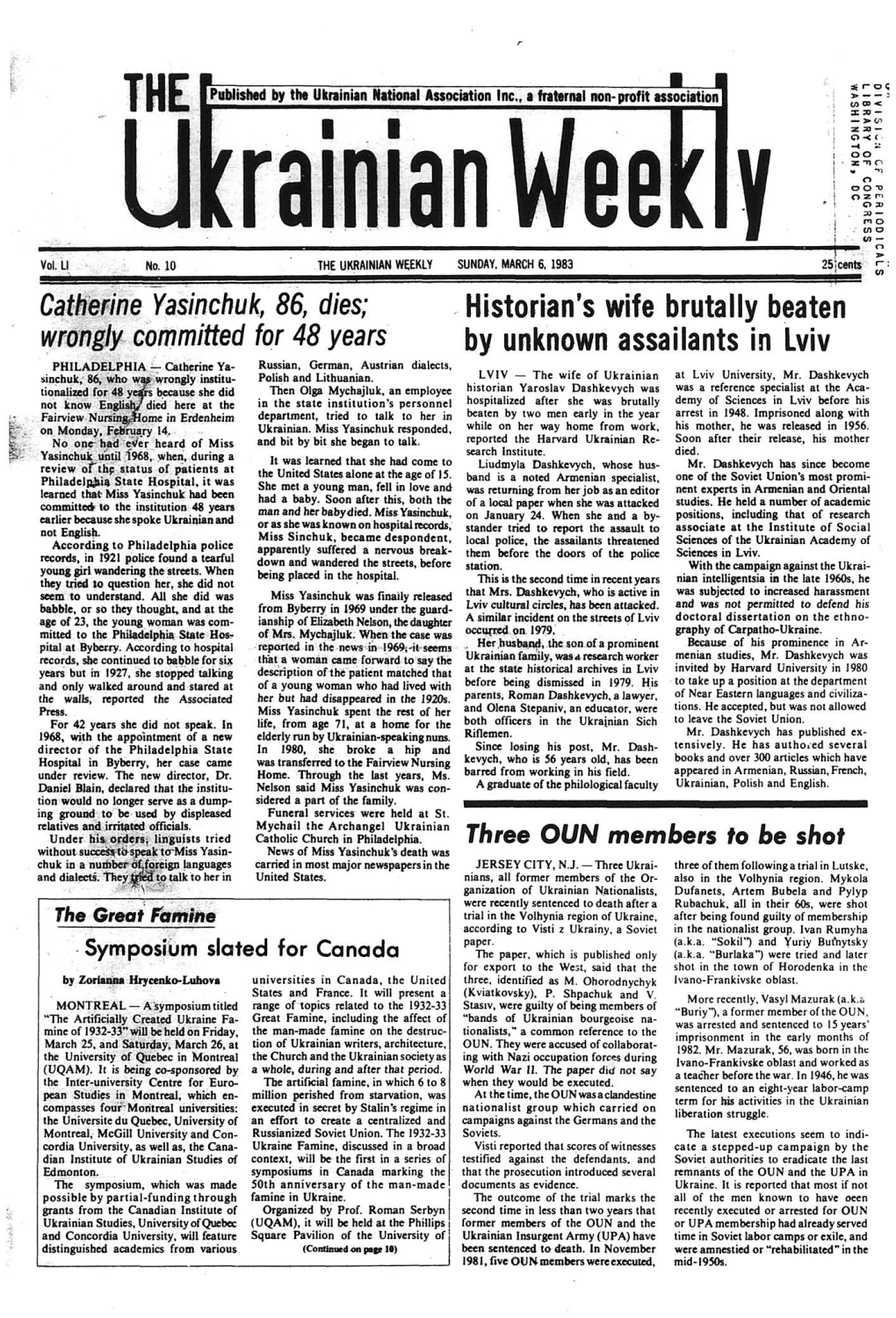 The Ukrainian Weekly 1983, No.10