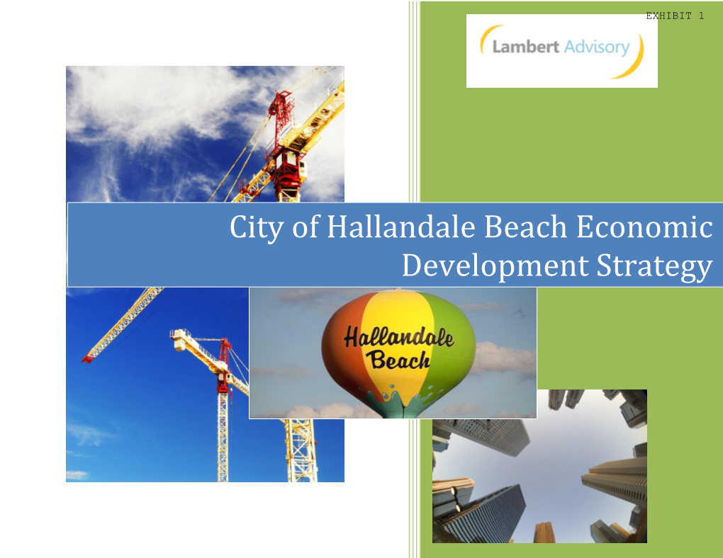 City of Hallandale Beach Economic Development Strategy