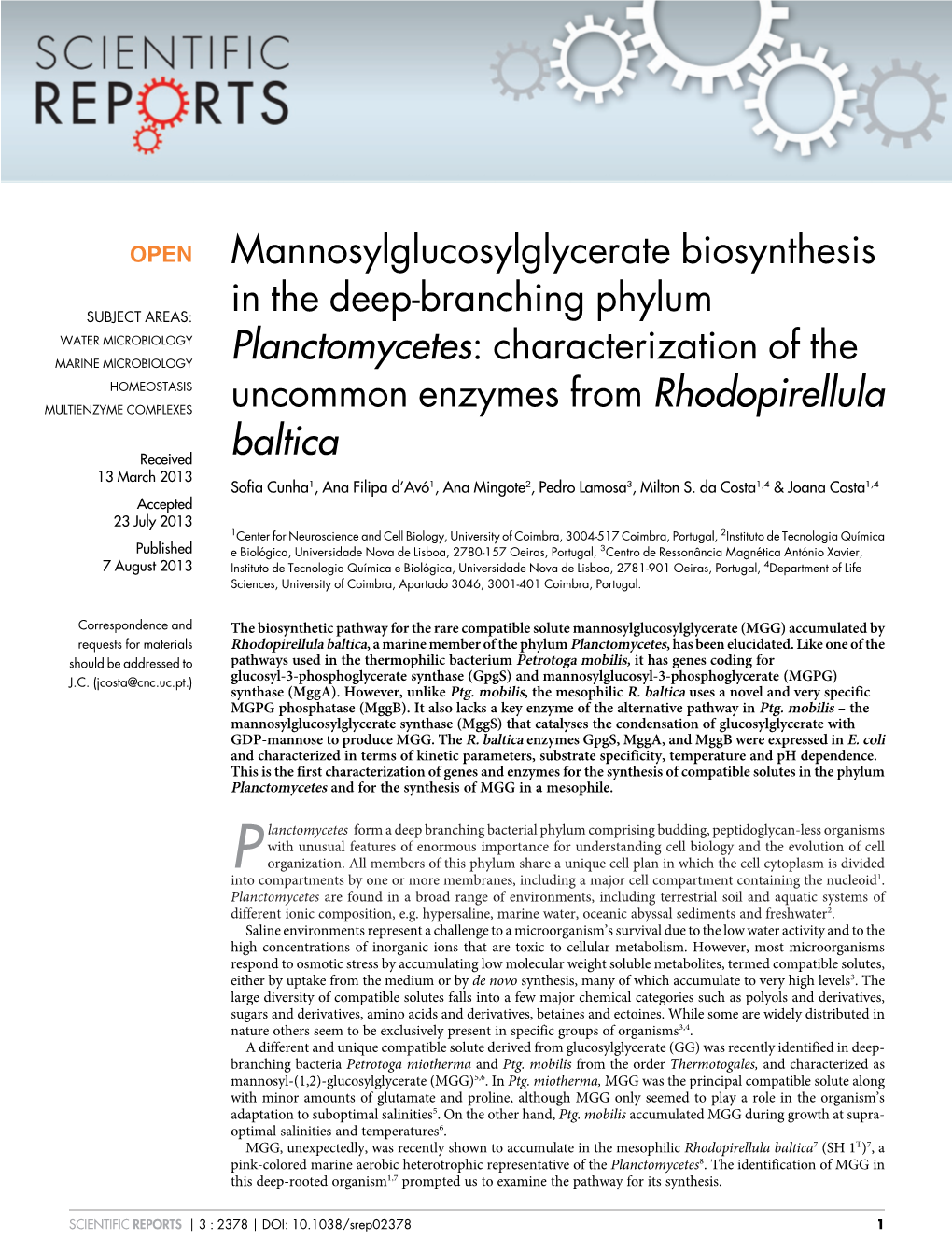 Characterization of the Uncommon Enzymes from (2004)