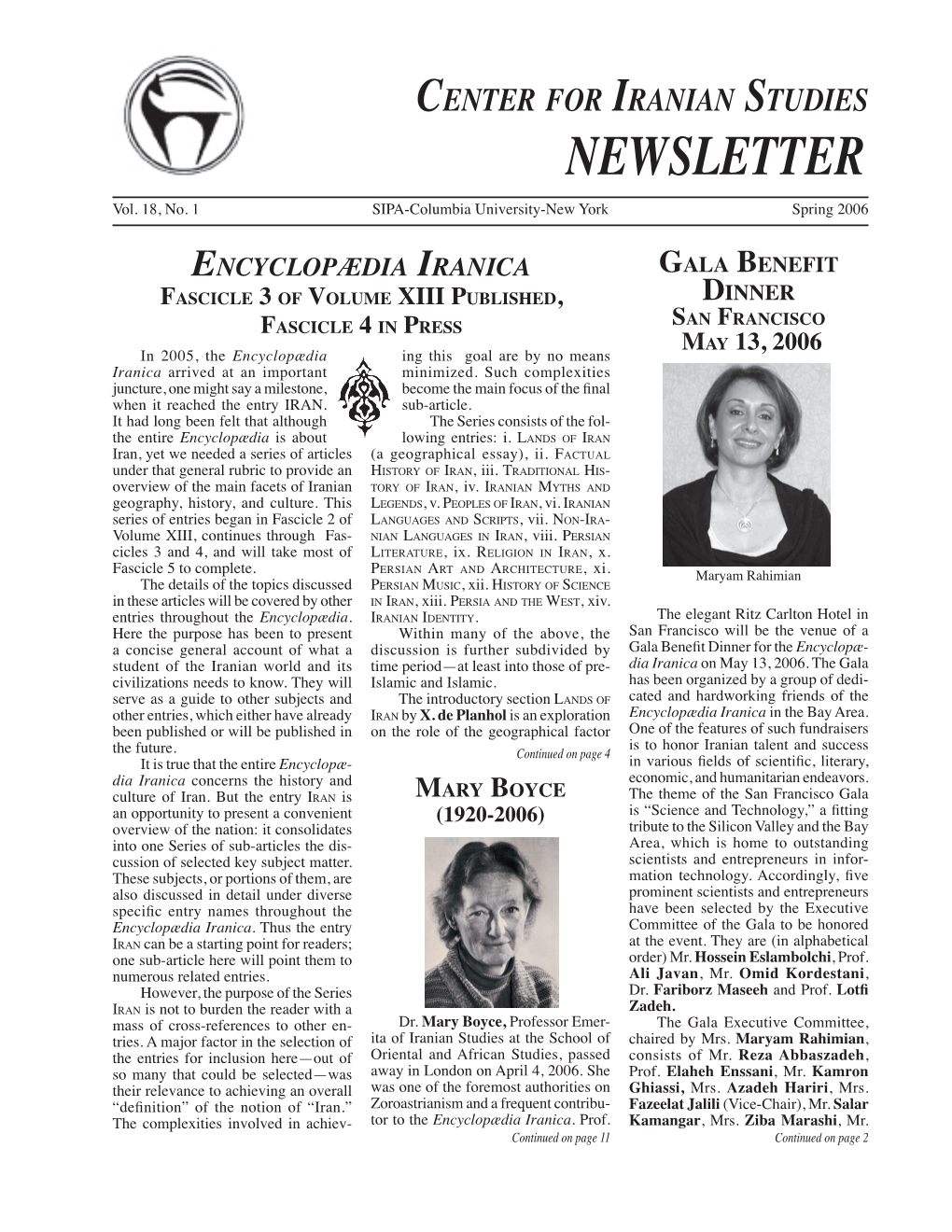 Newsletter Spring 2006 FINAL!.Indd