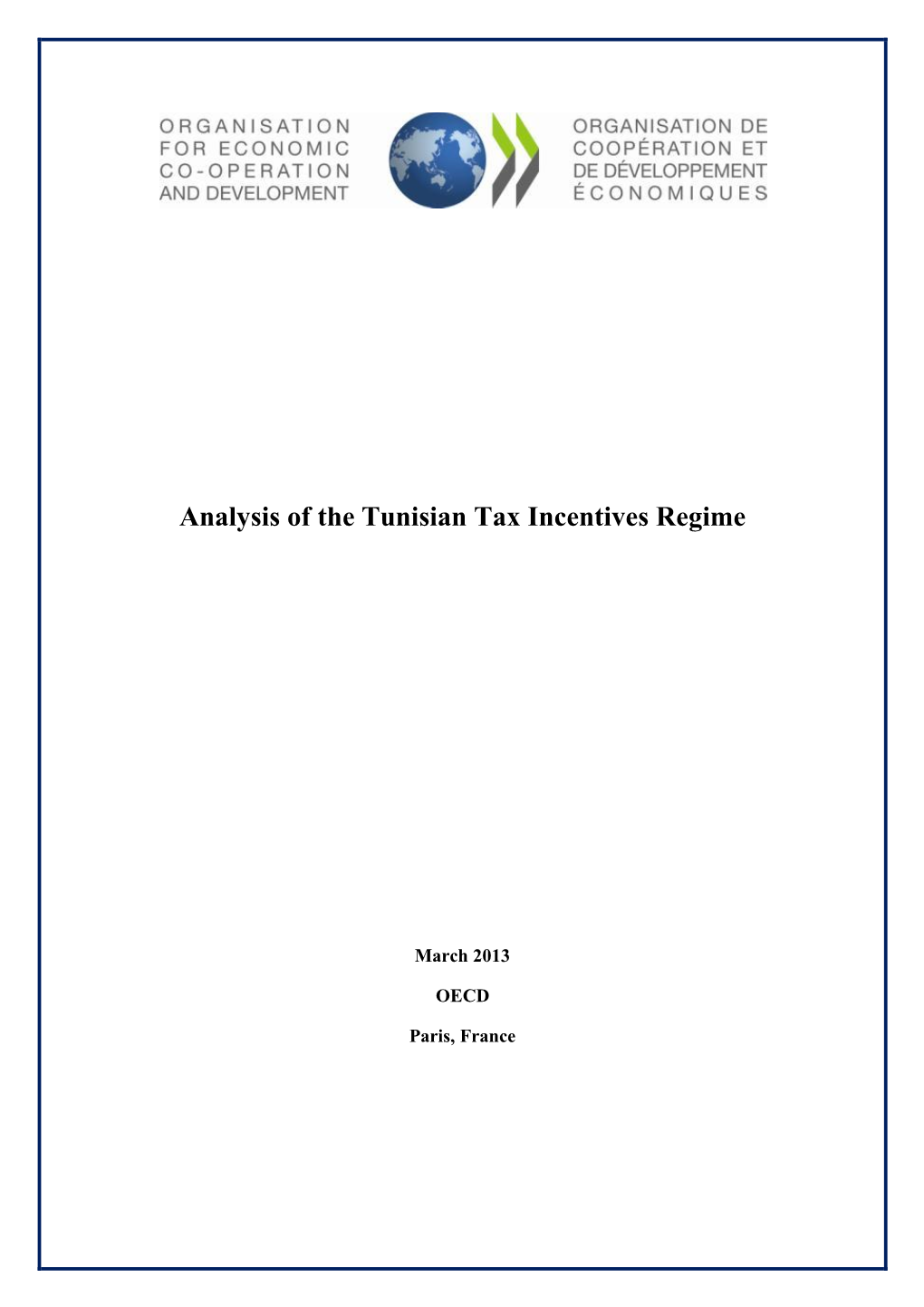 Analysis of the Tunisian Tax Incentives Regime