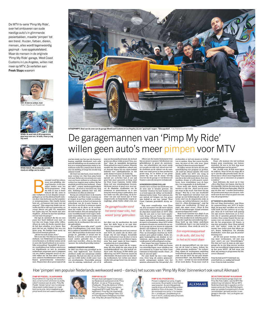 De Garagemannen Van 'Pimp My Ride'