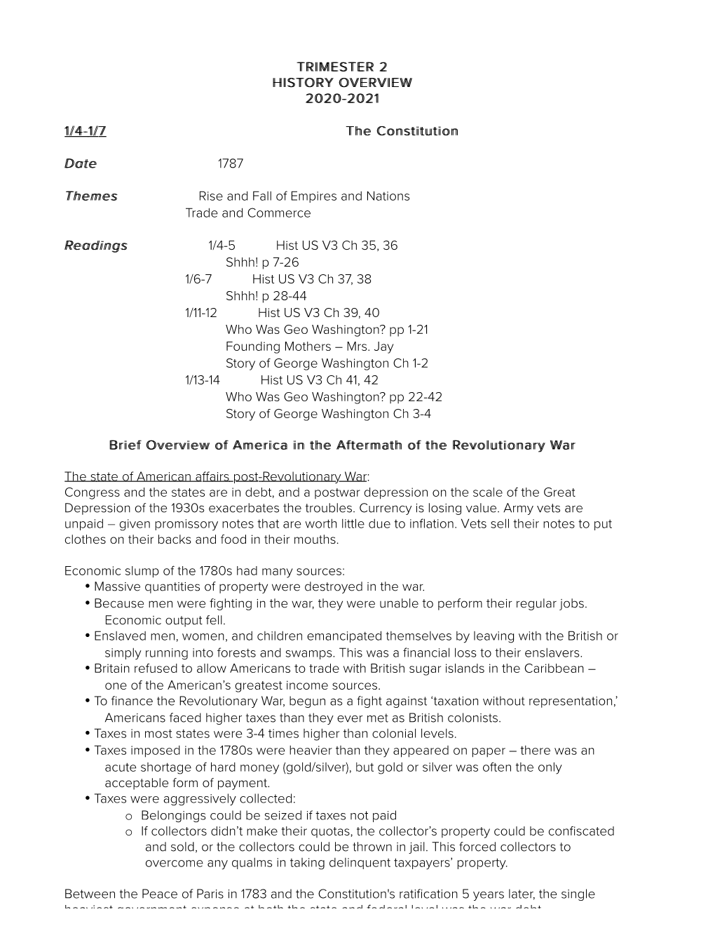 History Overview Detailed 2020-2021 Tri 2