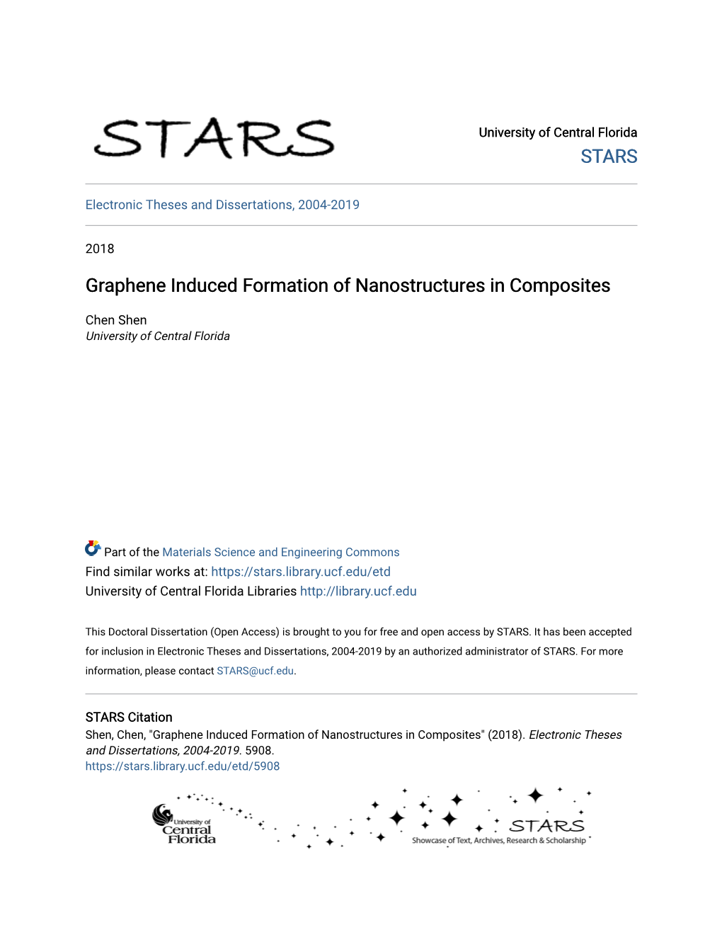 Graphene Induced Formation of Nanostructures in Composites