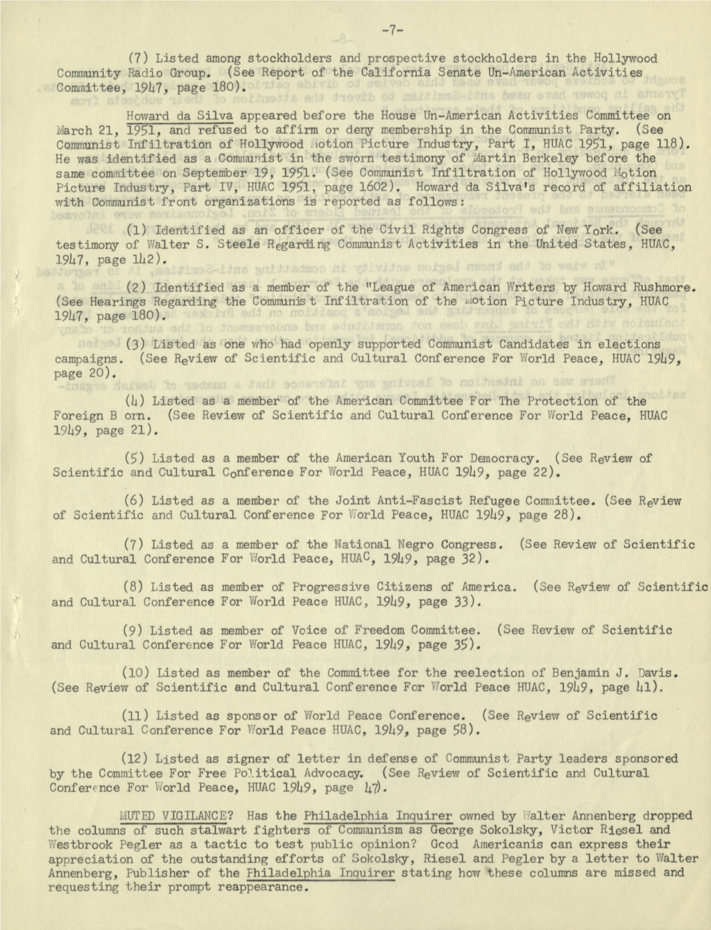 See Report of the California Senate Un-American Activities Committee, 1947, Page 180)