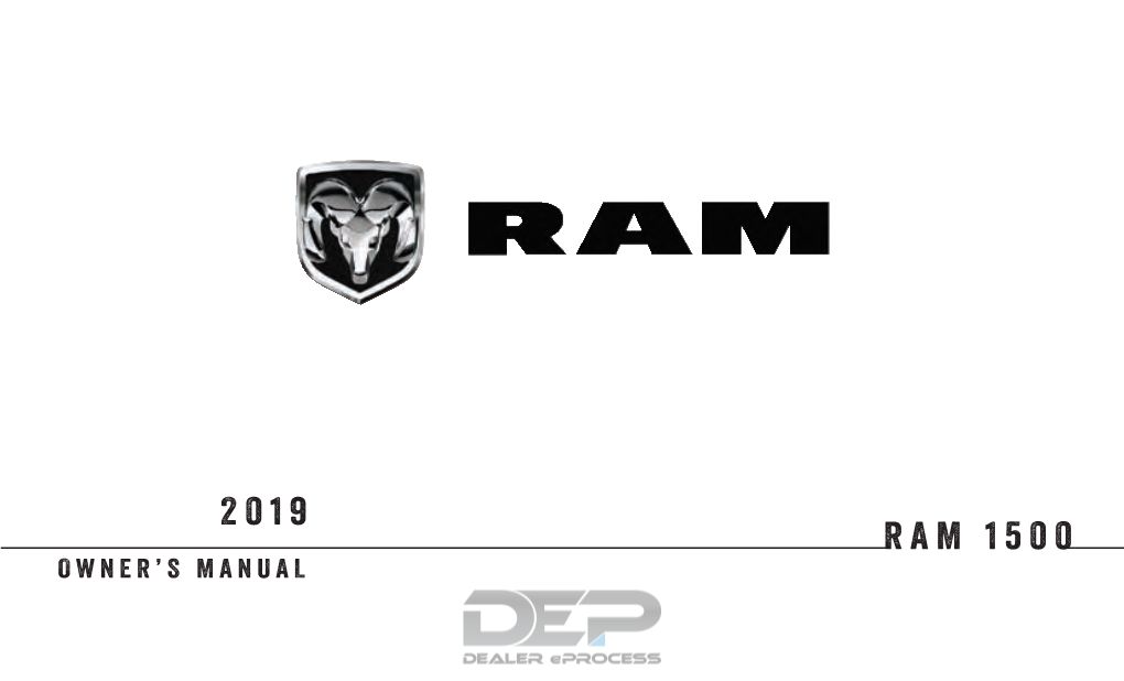 2019 RAM 1500 Truck Owner Manual