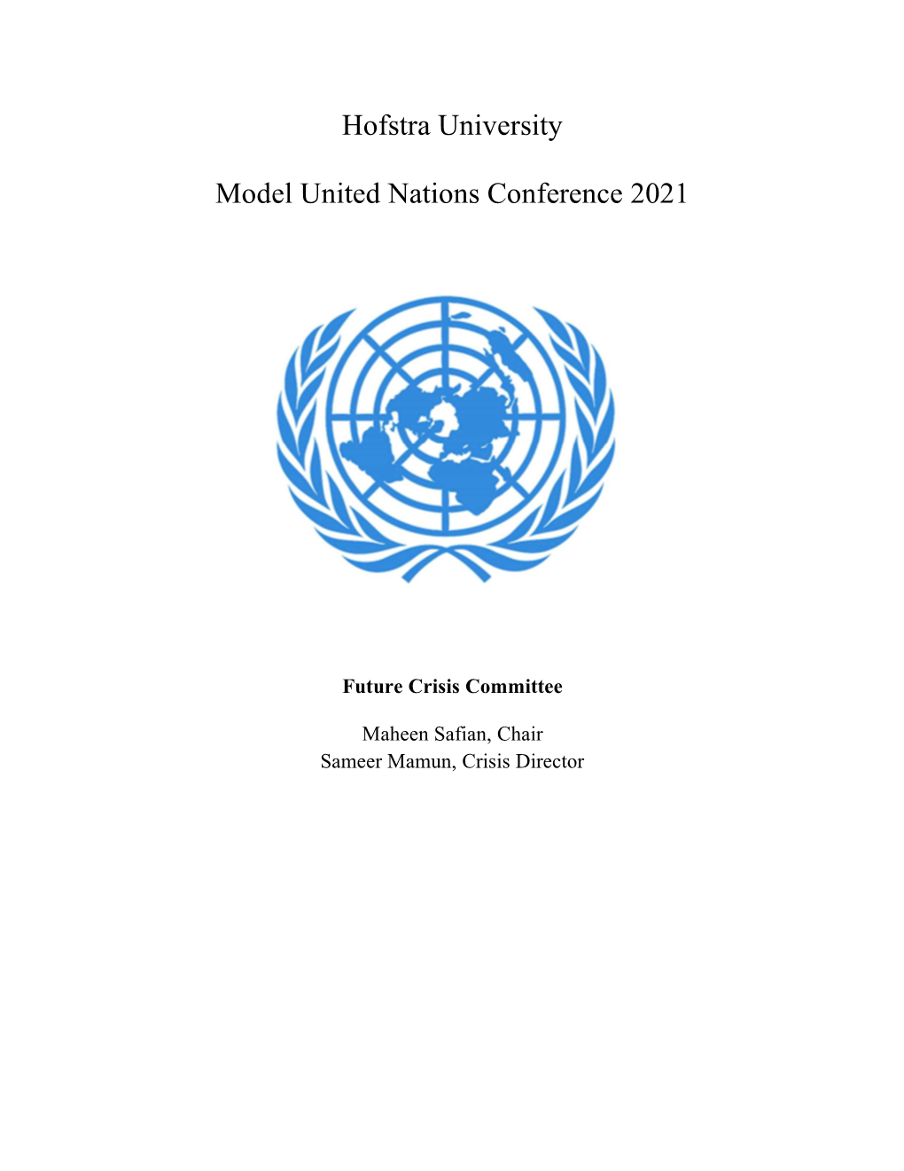 Hofstra University Model United Nations Conference 2021