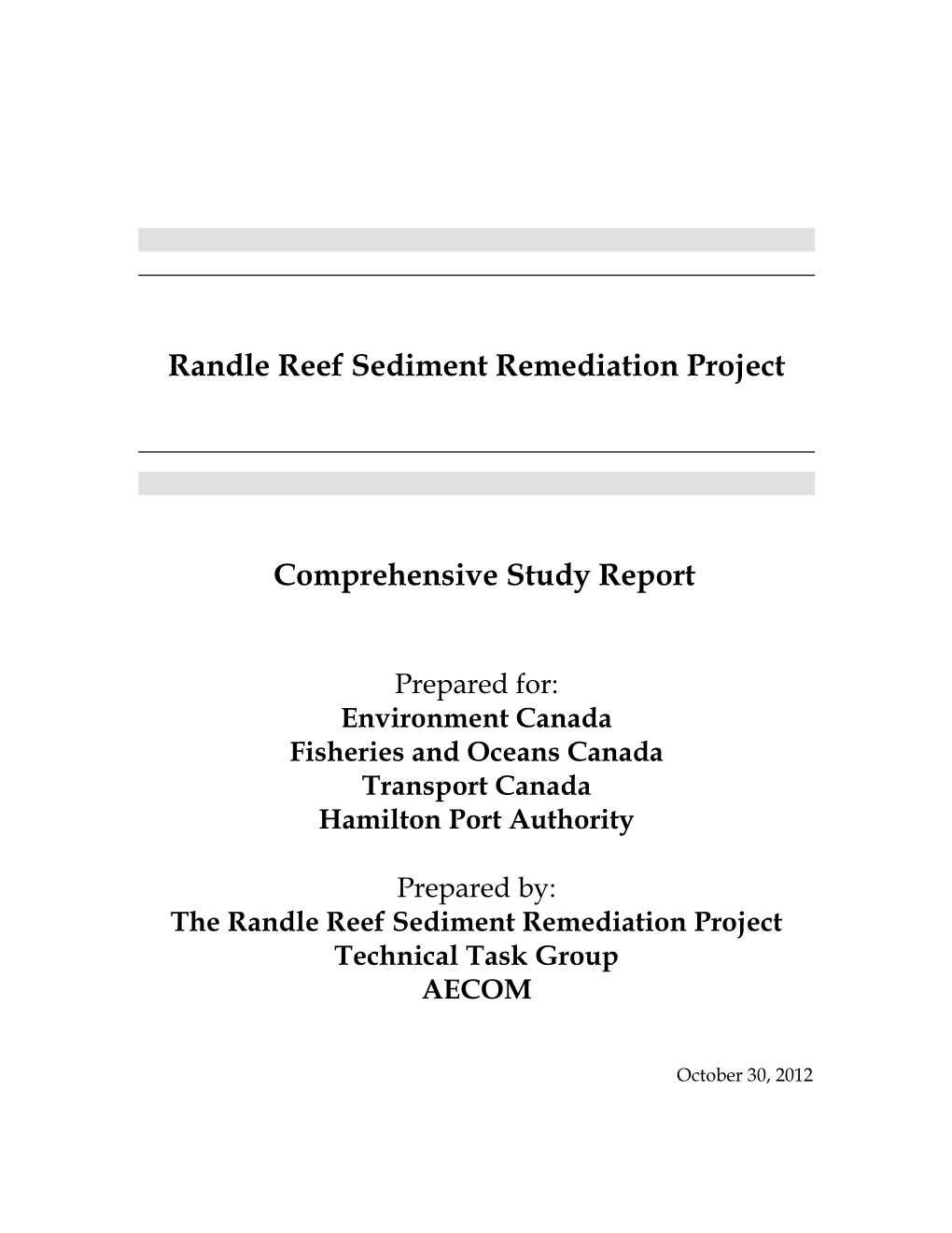 Randle Reef Sediment Remediation Project