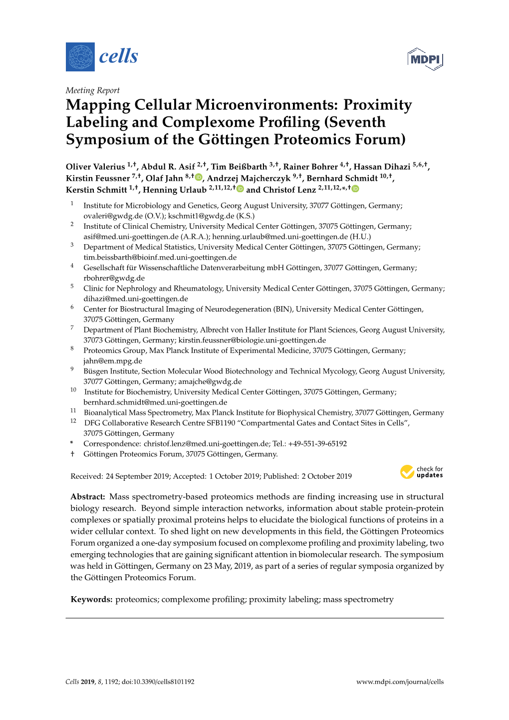 Proximity Labeling and Complexome Profiling