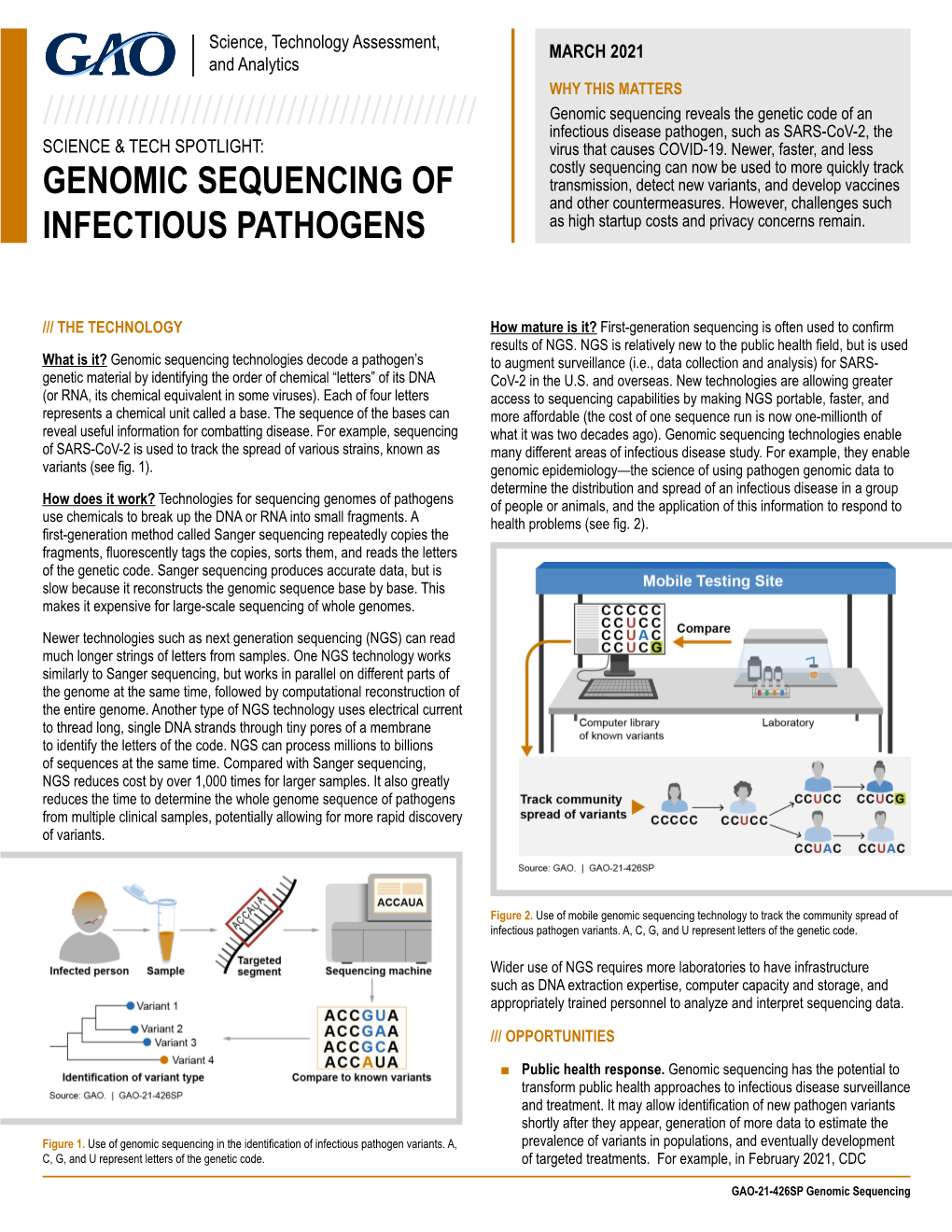 Genomic Sequencing of Infectious Pathogens