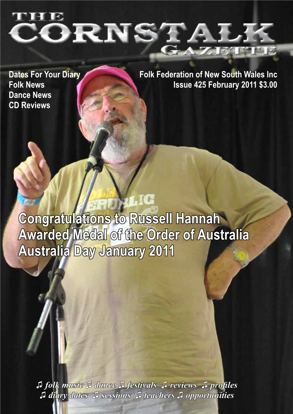 Congratulations to Russell Hannah Awarded Medal of the Order of Australia Australia Day January 2011