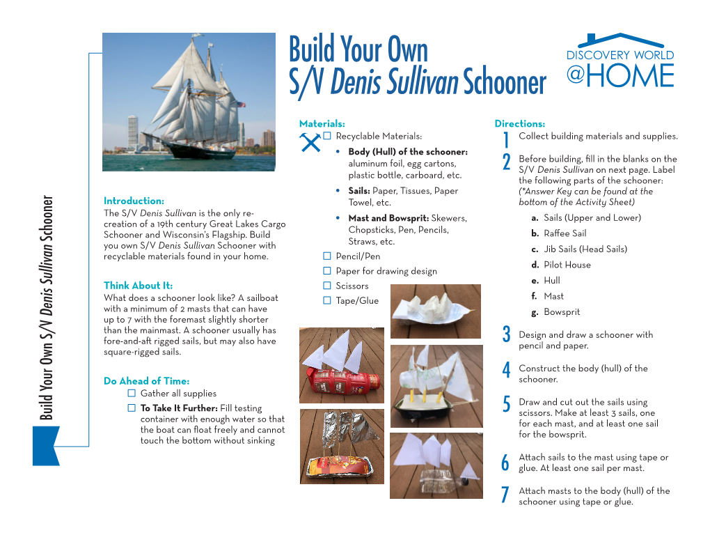 Build Your Own S/V Denis Sullivan Schooner