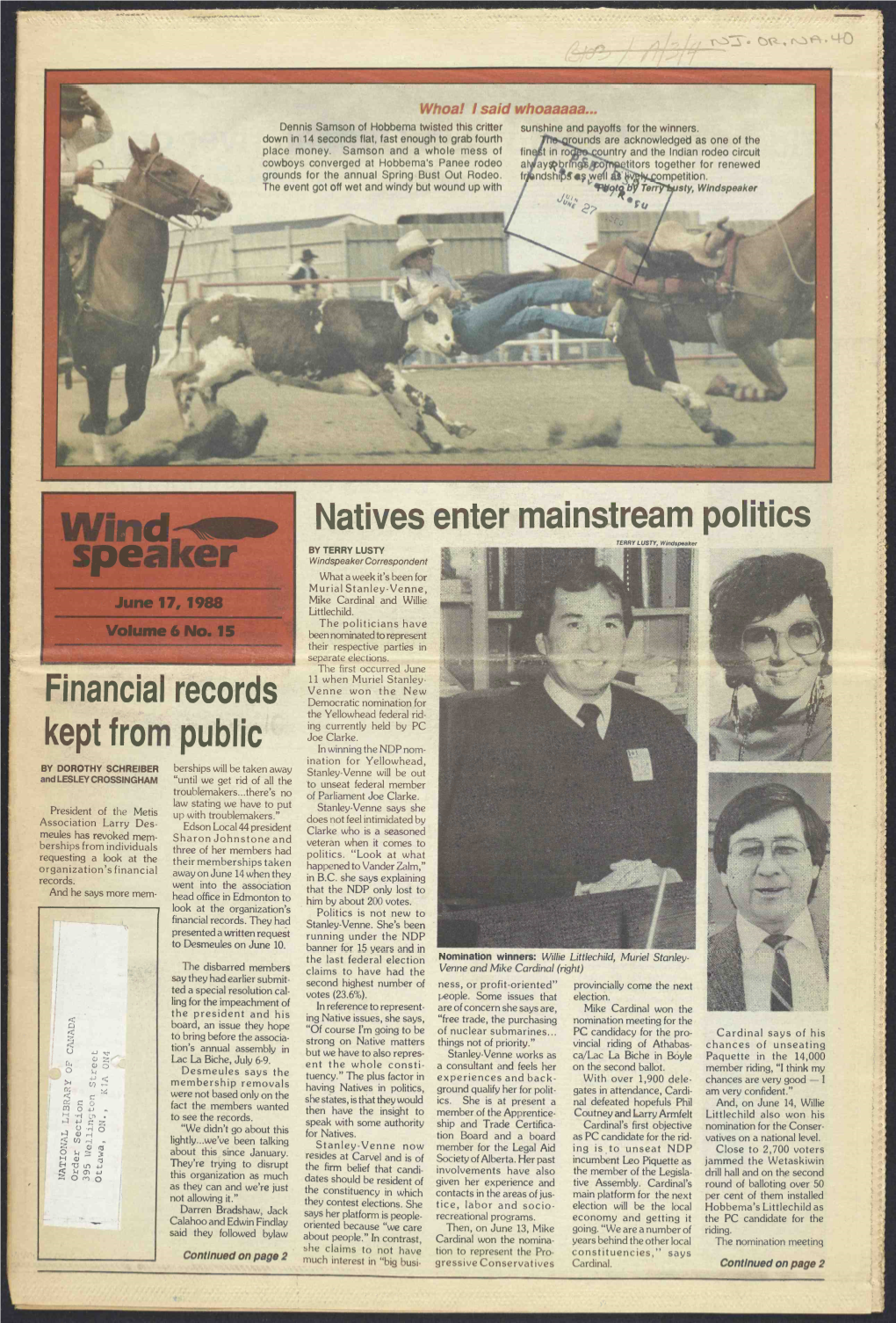 Natives Enter Mainstream Politics