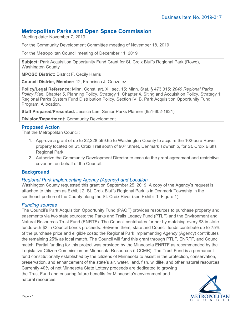 Metropolitan Parks and Open Space Commission