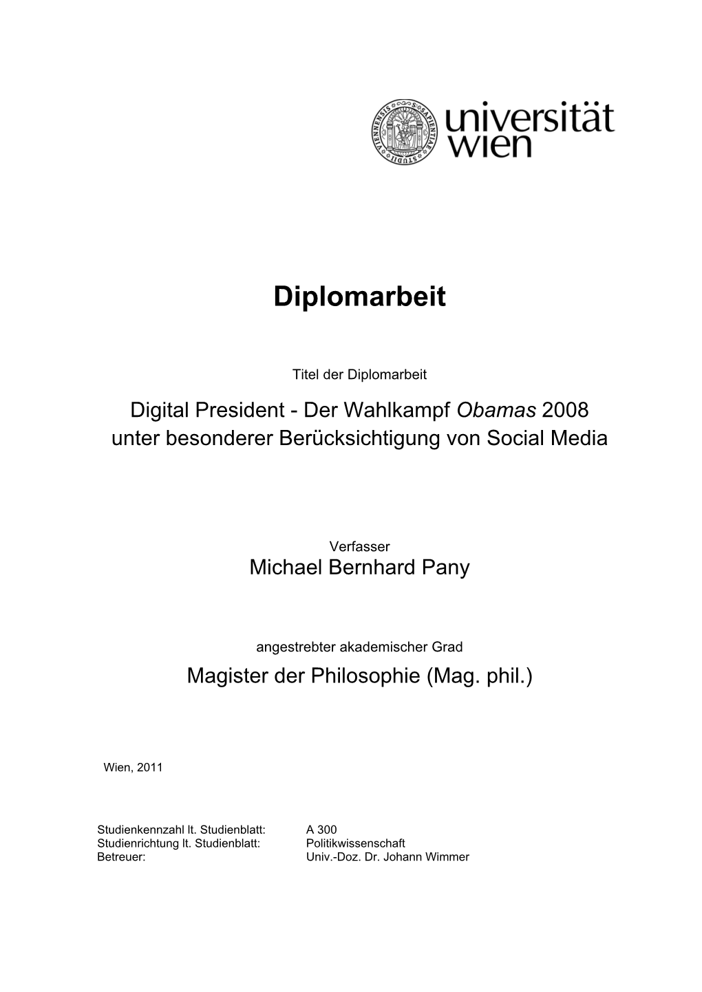 Diplomarbeit