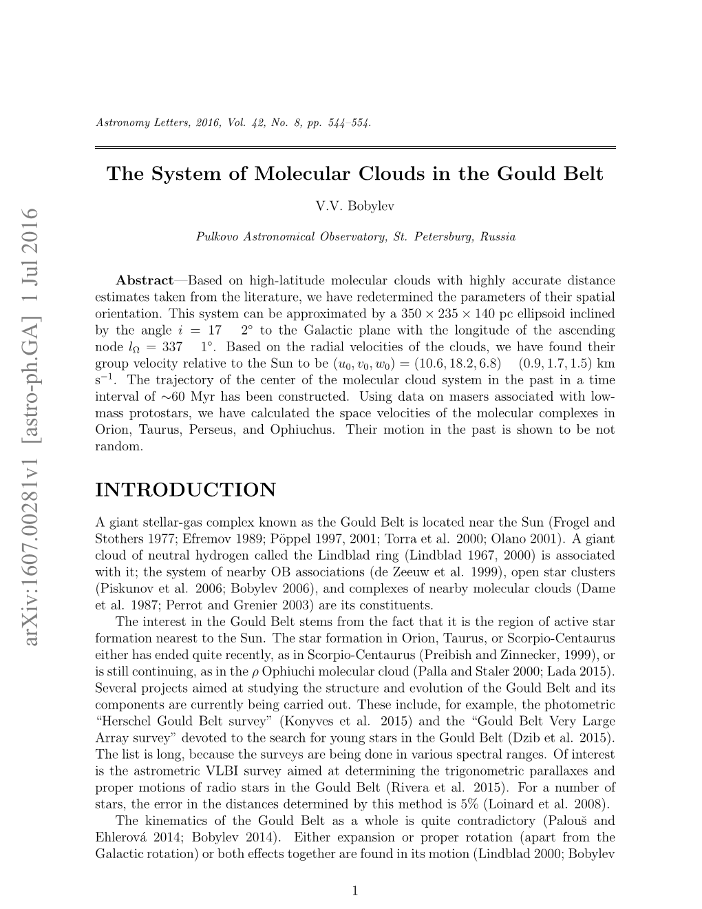 The System of Molecular Clouds in the Gould Belt in Details