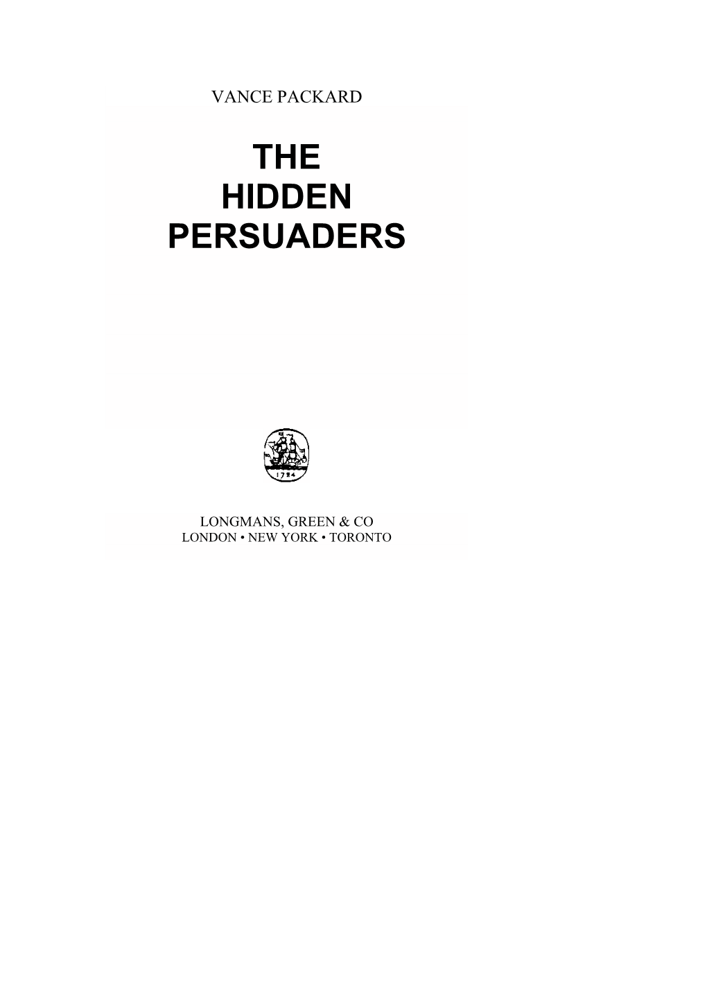 The Hidden Persuaders