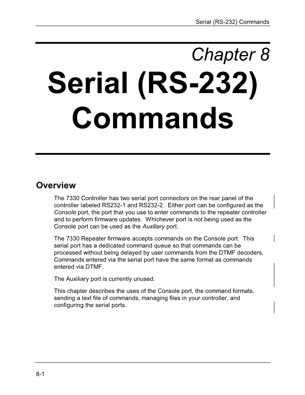 Serial (RS-232) Commands
