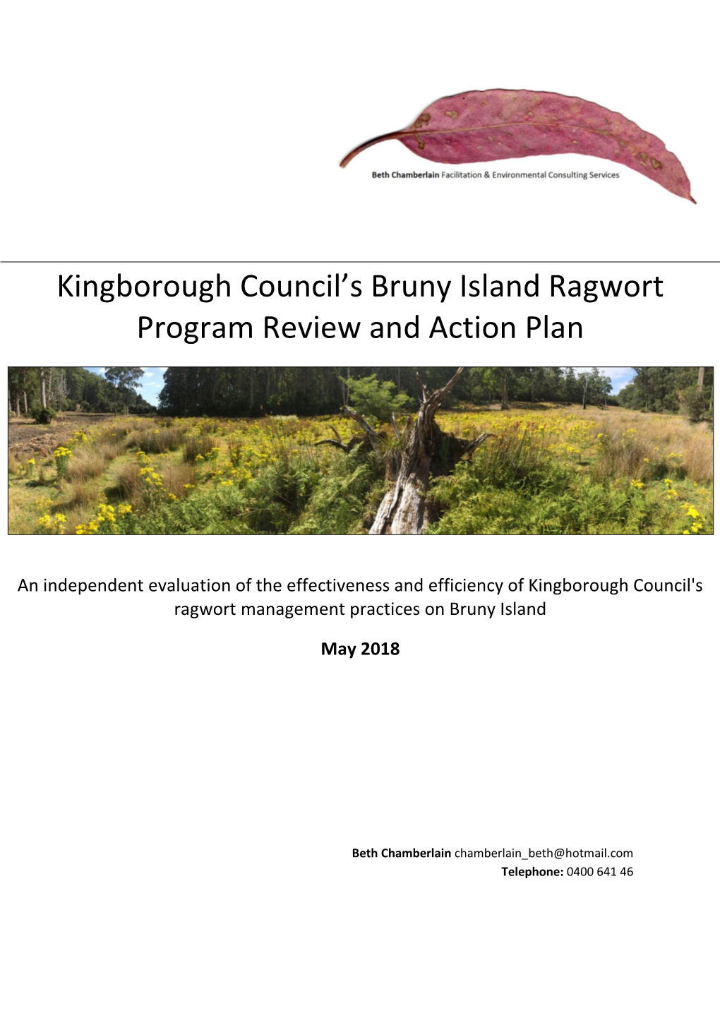 Kingborough Council's Bruny Island Ragwort Program Review And