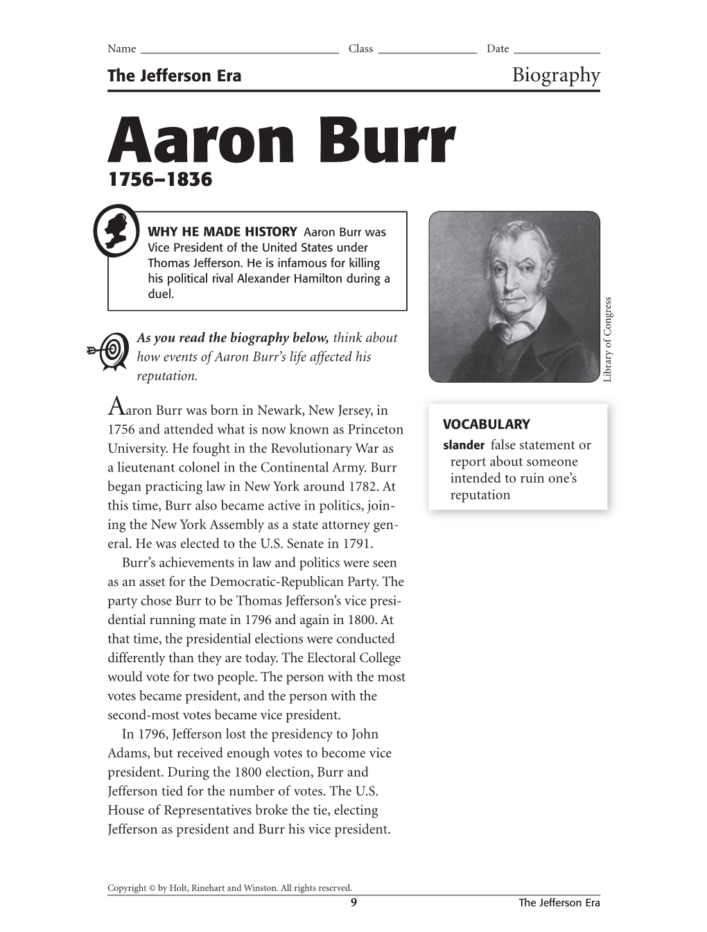 Aaron Burr 1756–1836