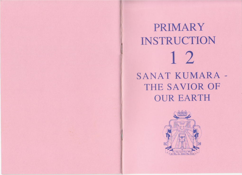 Primary Instruction 12 Sanat Kumara