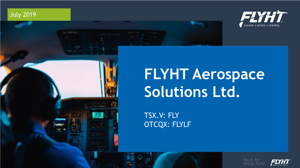 FLYHT 2019 July Investor Presentation