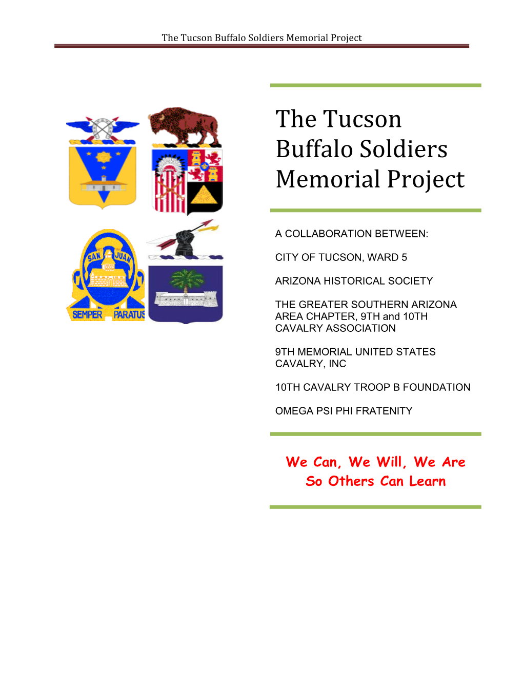 The Tucson Buffalo Soldiers Memorial Project