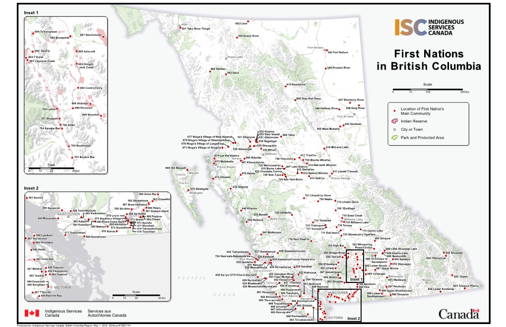 For a Larger Version of the First Nations in British