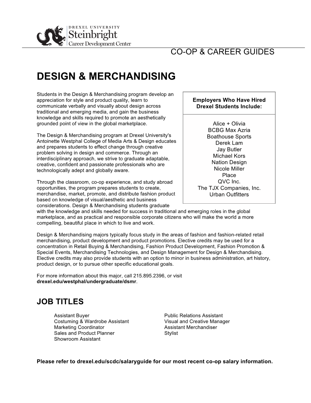 Design & Merchandising