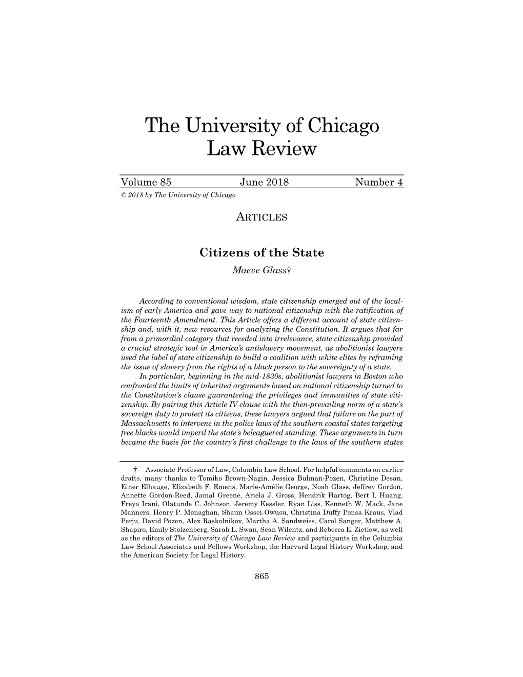 The University of Chicago Law Review