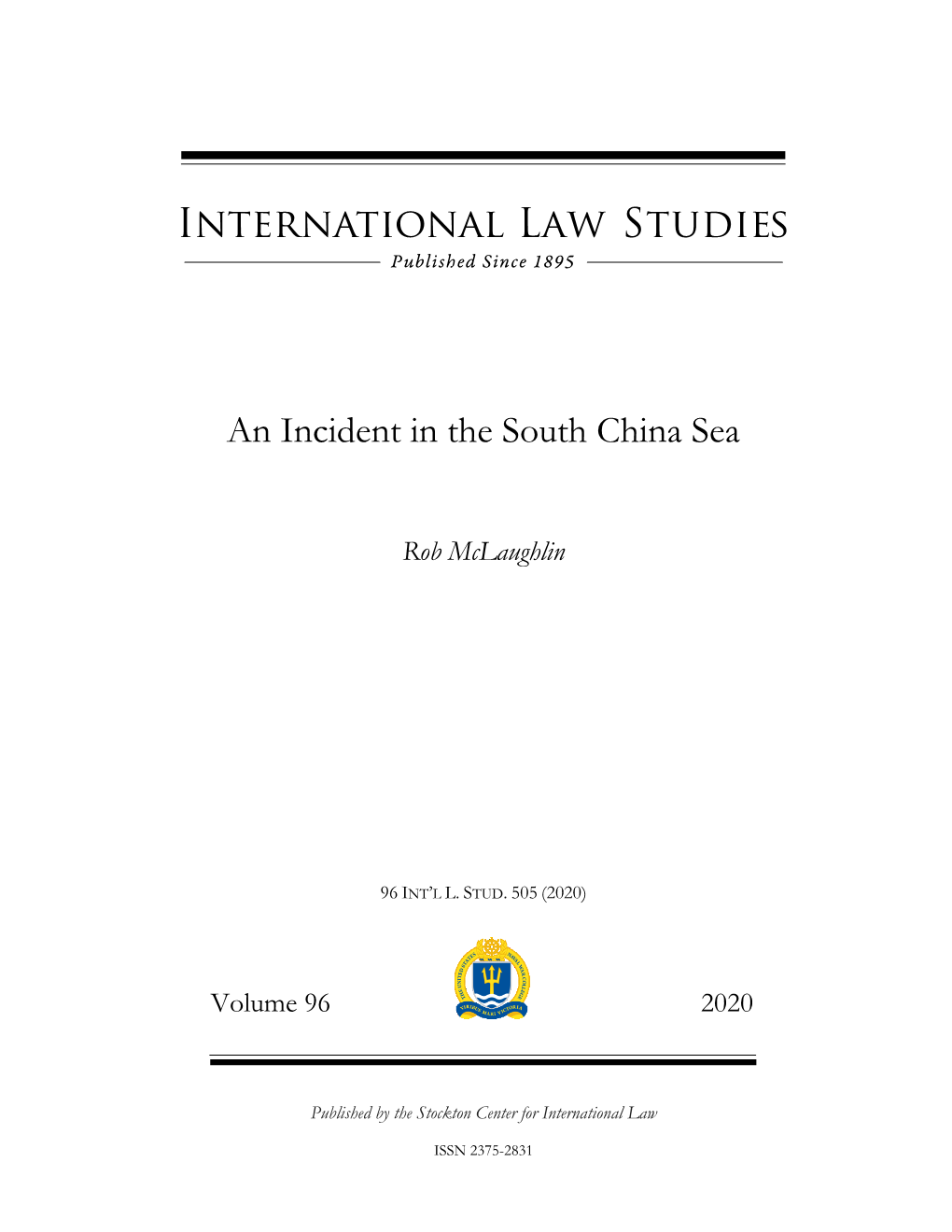 An Incident in the South China Sea