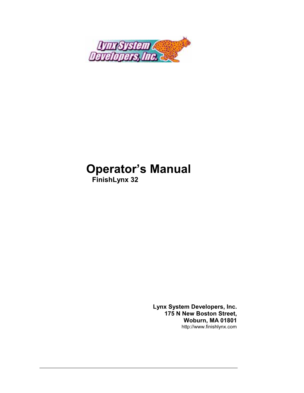 Operator's Manual