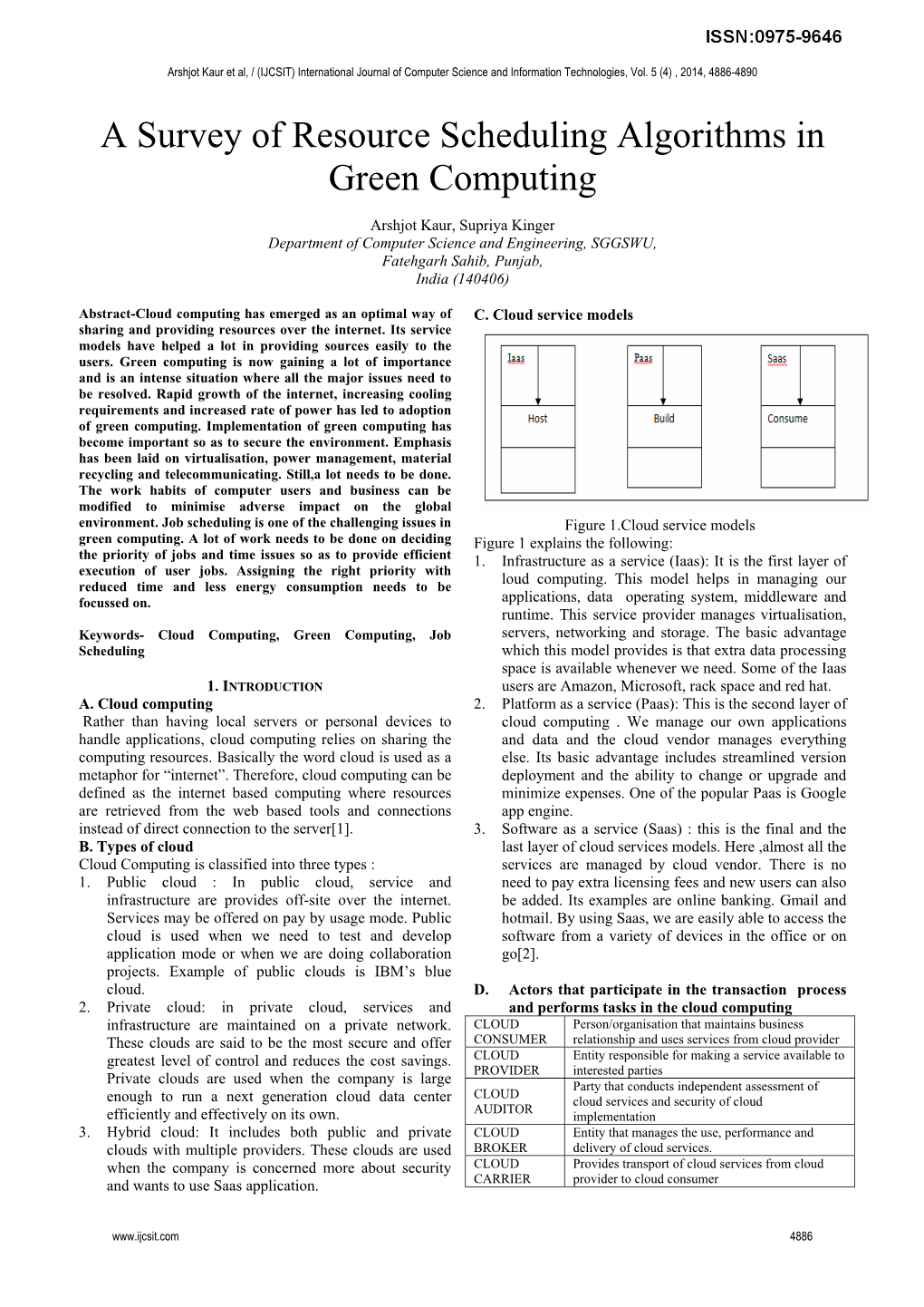 A Survey of Resource Scheduling Algorithms in Green Computing