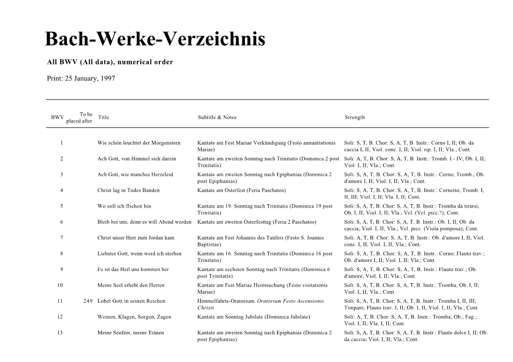 Bach-Werke-Verzeichnis