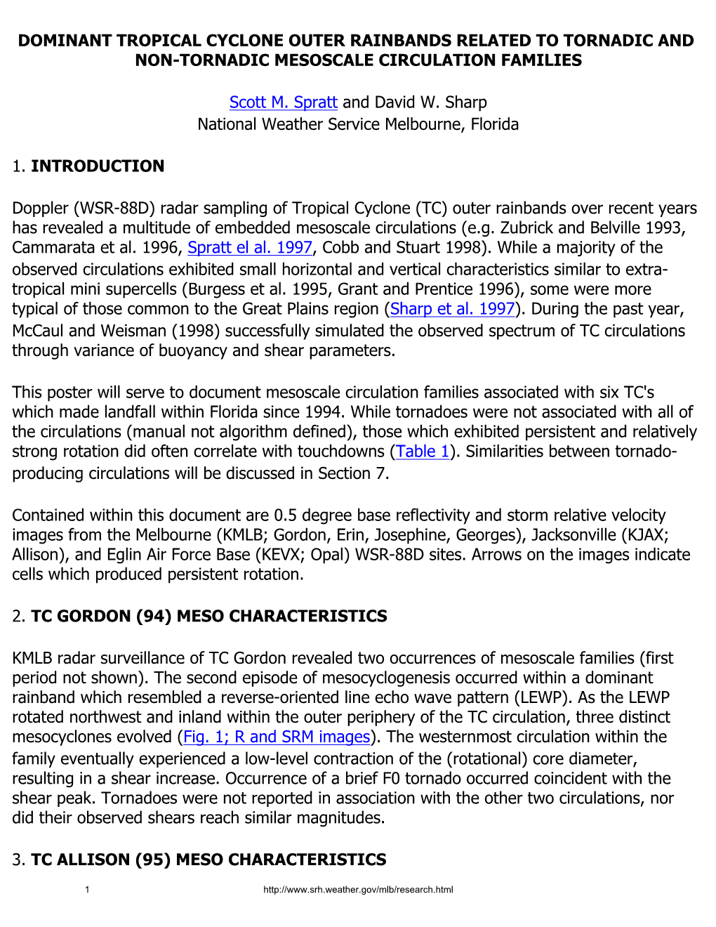 Tropical Cyclone Mesoscale Circulation Families