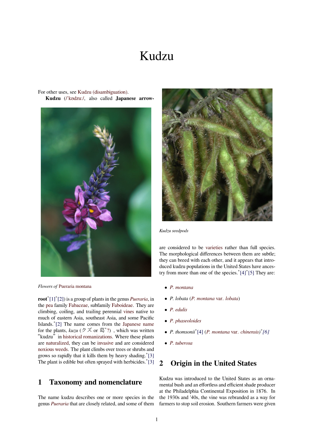 1 Taxonomy and Nomenclature 2 Origin in the United States