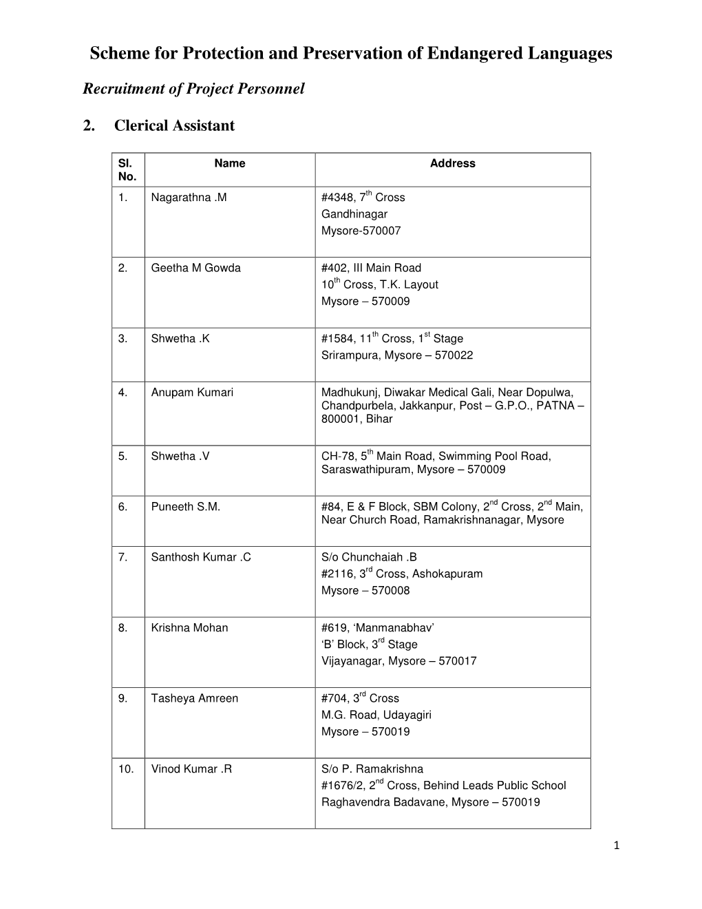 Scheme for Protection and Preservation of Endangered Languages