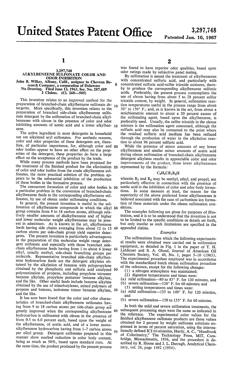 United States Patent Office Patented Jan