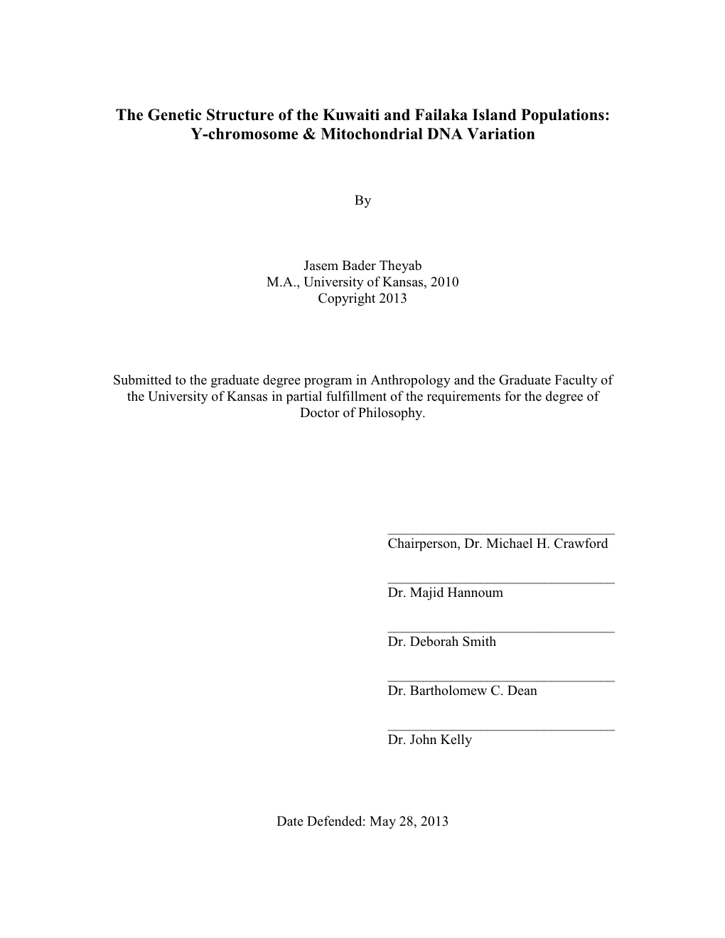 Y-Chromosome & Mitochondrial DNA Variation