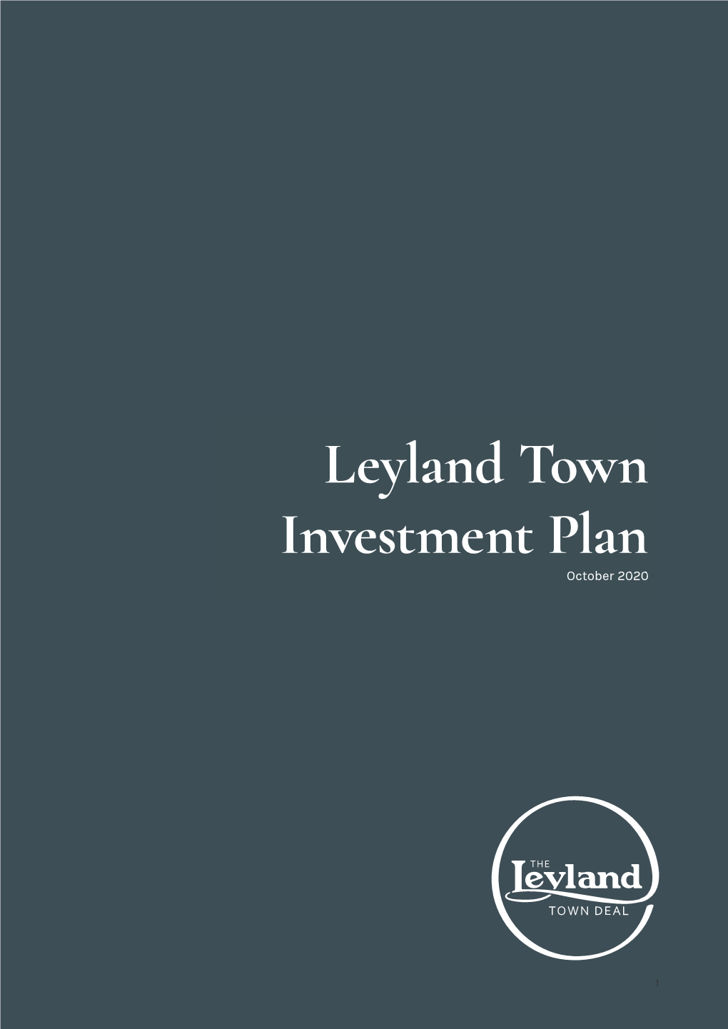 Leyland Town Investment Plan October 2020