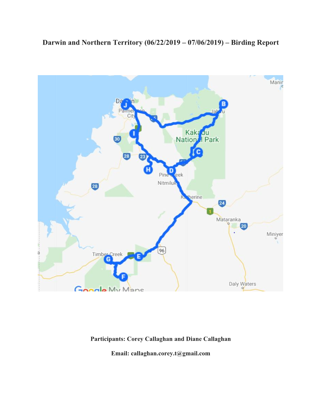 Darwin and Northern Territory (06/22/2019 – 07/06/2019) – Birding Report