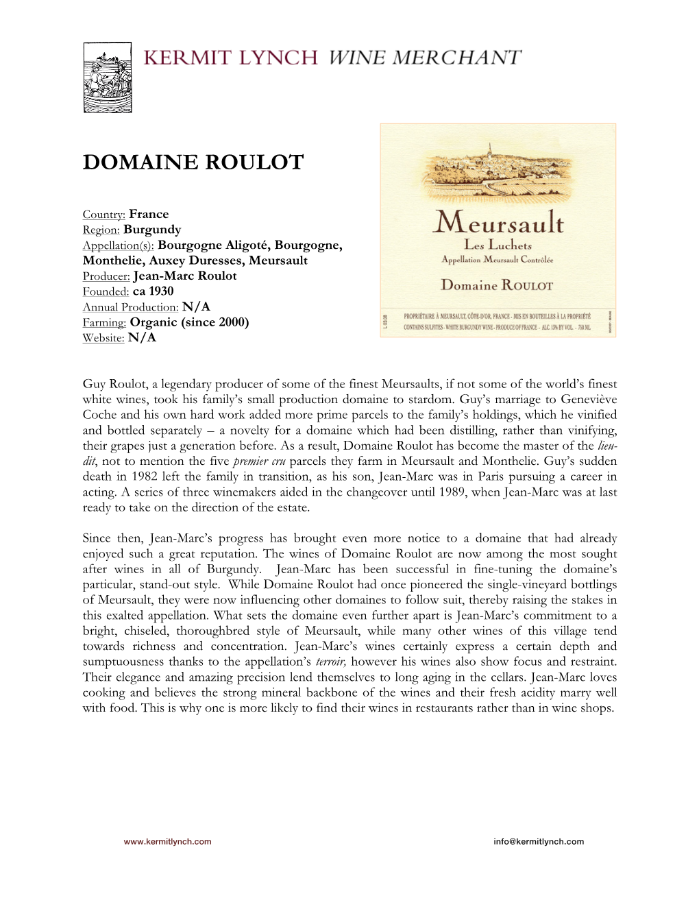 Domaine Roulot