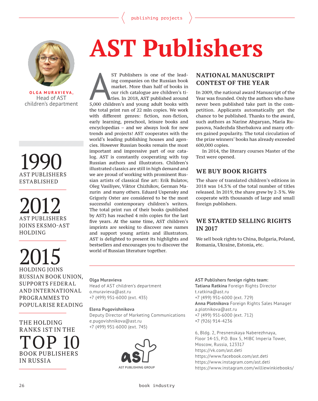 AST Publishers Is One of the Lead