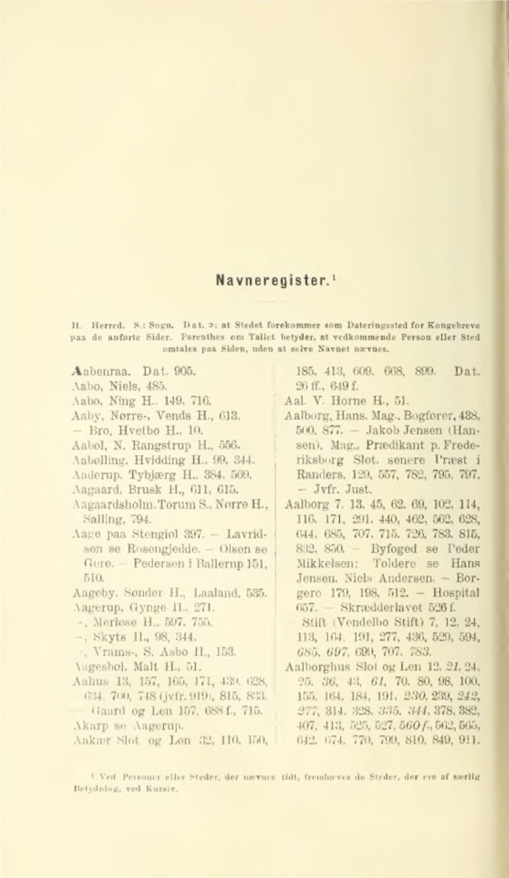 Navneregister. 1