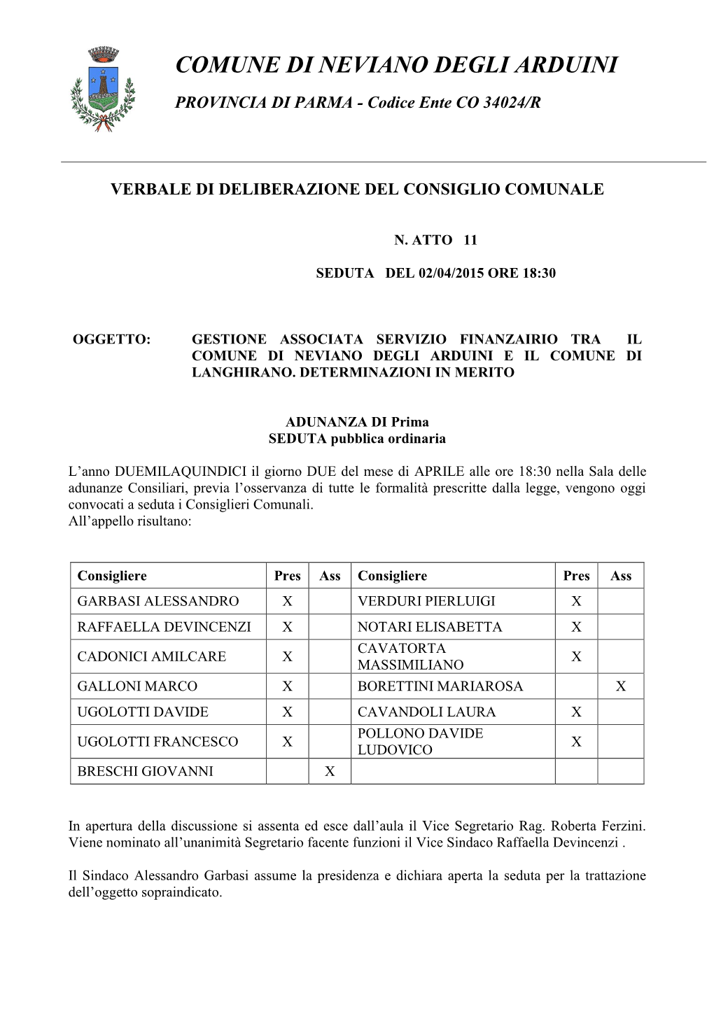 Comune Di Neviano Degli Arduini