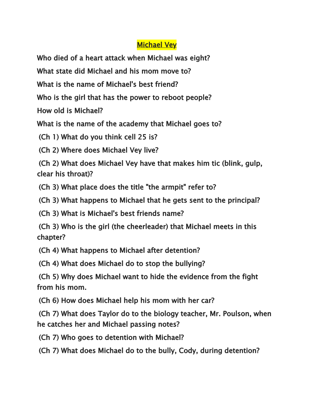 Who Died of a Heart Attack When Michael Was Eight?