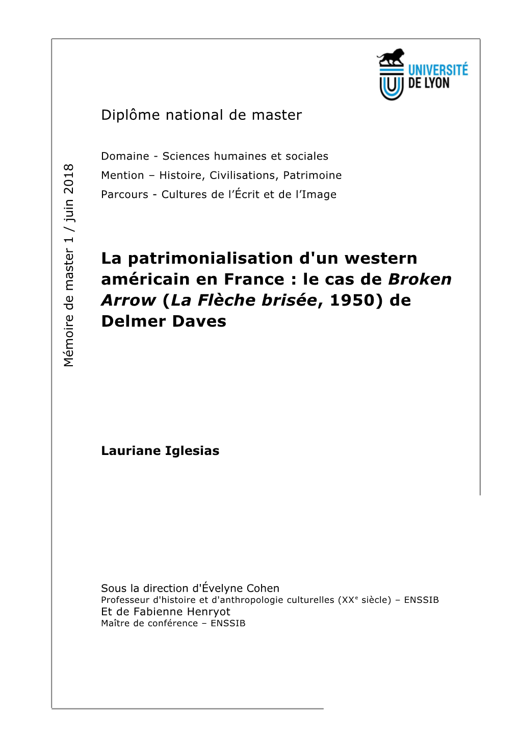 Le Cas De Broken Arrow (La Flèche Brisée, 1950) De Delmer Daves