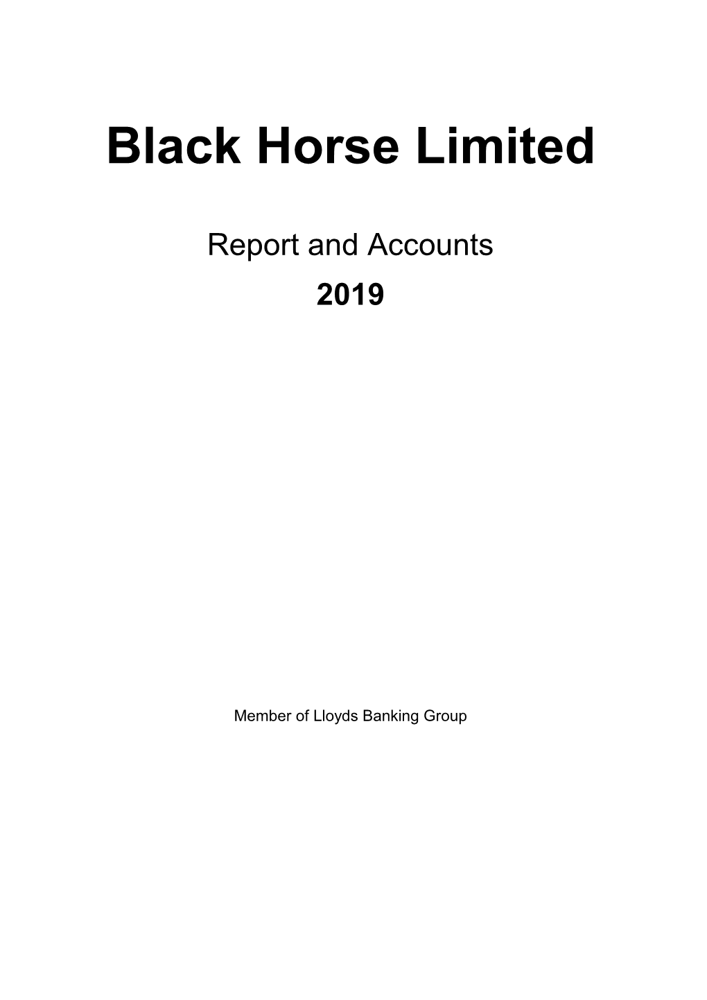 Black Horse Limited Annual Report